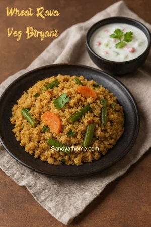 Wheat Rava Biryani, How to make Godhumai Rava Biryani